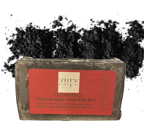 Sugar Scrub Soap Bars Charcoal, Green Tea, Rose, Lavender