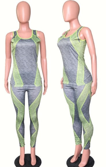 <transcy>Conjunto de legging de dos piezas</transcy>