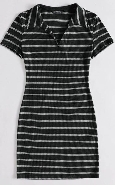 Ladies Black White Dress